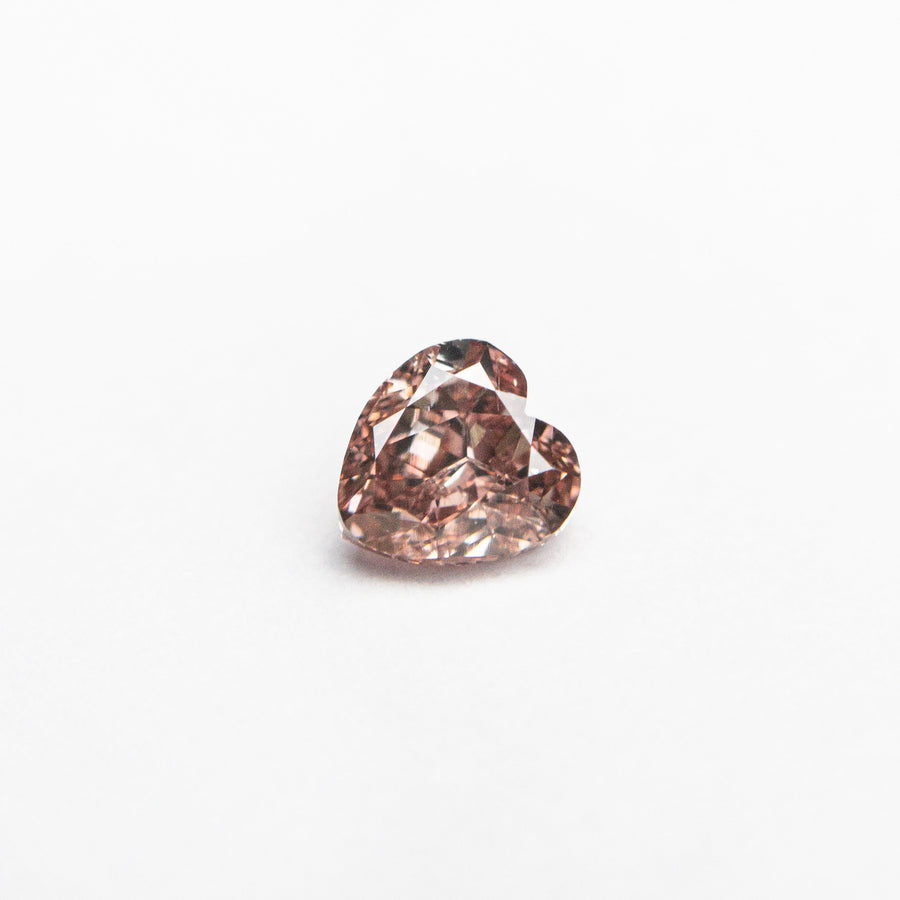 The 0.30ct 4.16x3.94x2.43mm GIA SI2 Fancy Deep Orangy Pink Heart Brilliant 🇦🇺 24122-01 by East London jeweller Rachel Boston | Discover our collections of unique and timeless engagement rings, wedding rings, and modern fine jewellery. - Rachel Boston Jewellery