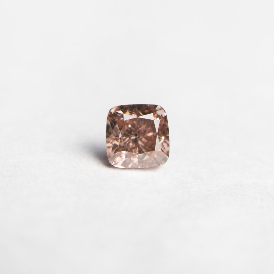 The 0.31ct 3.57x3.54x2.57mm GIA SI1 Fancy Deep Brownish Orangy Pink Cushion Brilliant 🇦🇺 24105-01 by East London jeweller Rachel Boston | Discover our collections of unique and timeless engagement rings, wedding rings, and modern fine jewellery. - Rachel Boston Jewellery