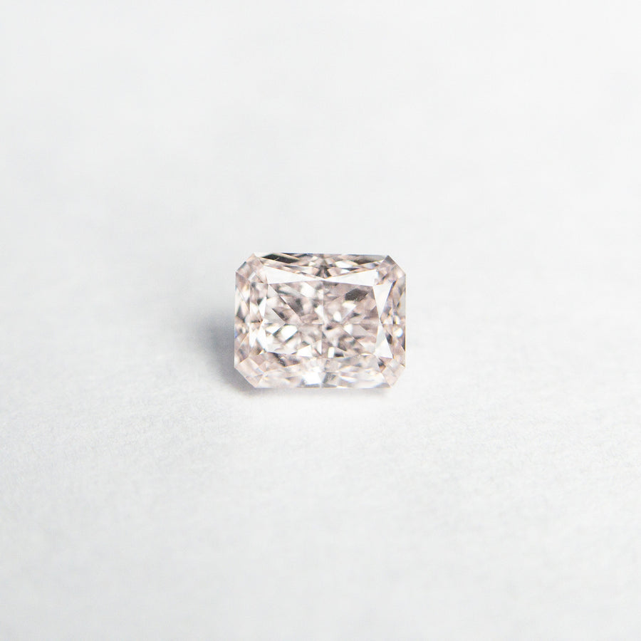 The 0.31ct 4.24x3.36x2.27mm GIA SI1 Fancy Pink Cut Corner Rectangle Brilliant 24095-01 by East London jeweller Rachel Boston | Discover our collections of unique and timeless engagement rings, wedding rings, and modern fine jewellery. - Rachel Boston Jewellery