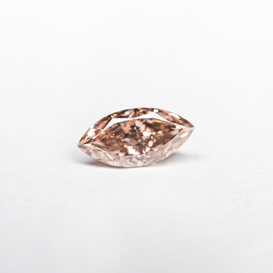 The 0.35ct 6.93x3.37x2.17mm SI1 Fancy Intense Orangy Pink Marquise Brilliant 🇦🇺 24149-01 by East London jeweller Rachel Boston | Discover our collections of unique and timeless engagement rings, wedding rings, and modern fine jewellery. - Rachel Boston Jewellery