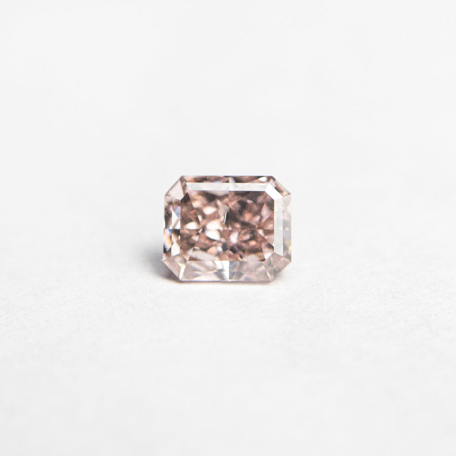 The 0.36ct 4.46x3.68x2.31mm GIA SI1 Fancy Orangy Pink Cut Corner Rectangle Brilliant 🇦🇺 24123-01 by East London jeweller Rachel Boston | Discover our collections of unique and timeless engagement rings, wedding rings, and modern fine jewellery. - Rachel Boston Jewellery