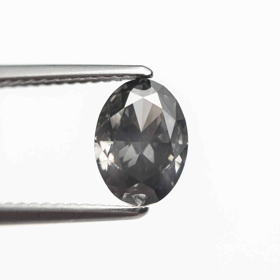 1.55ct 8.56x6.22x3.78mm GIA I1 Fancy Gray Oval Brilliant 19266-01 - Misfit Diamonds - Rachel Boston Jewellery