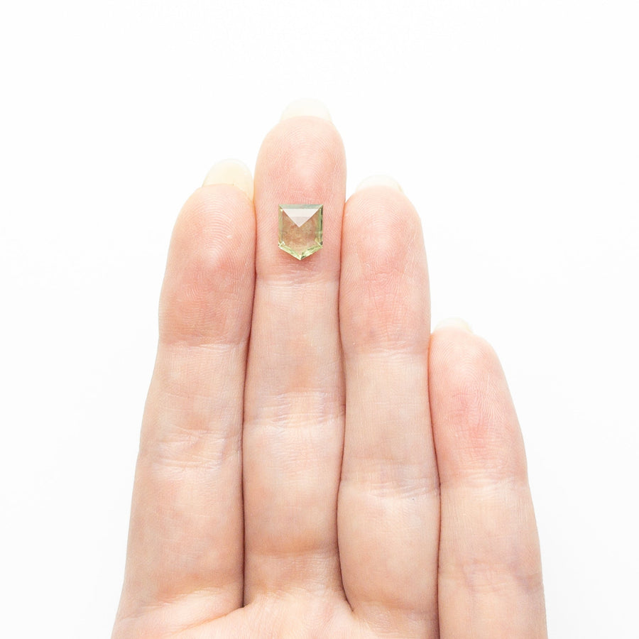 The 1.46ct 8.02x6.41x2.51mm Pentagon Rosecut Sapphire 22434-129 by East London jeweller Rachel Boston | Discover our collections of unique and timeless engagement rings, wedding rings, and modern fine jewellery. - Rachel Boston Jewellery