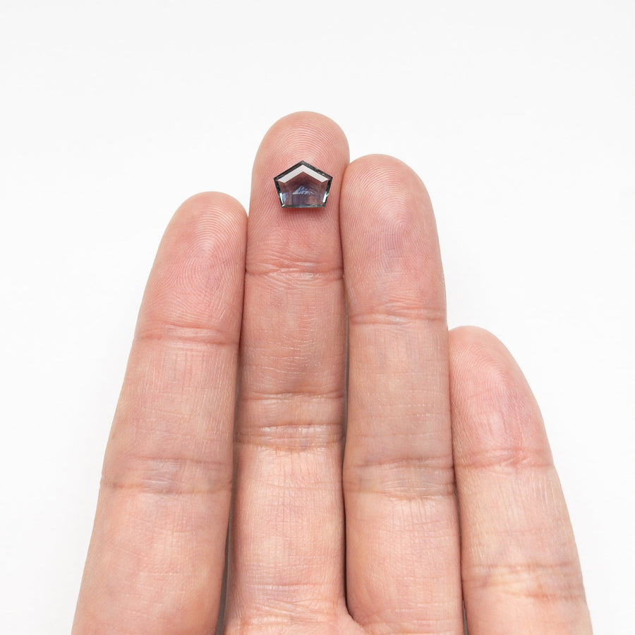 The 1.55ct 8.94x7.09x2.63mm Pentagon Rosecut Sapphire 22434-48 by East London jeweller Rachel Boston | Discover our collections of unique and timeless engagement rings, wedding rings, and modern fine jewellery. - Rachel Boston Jewellery