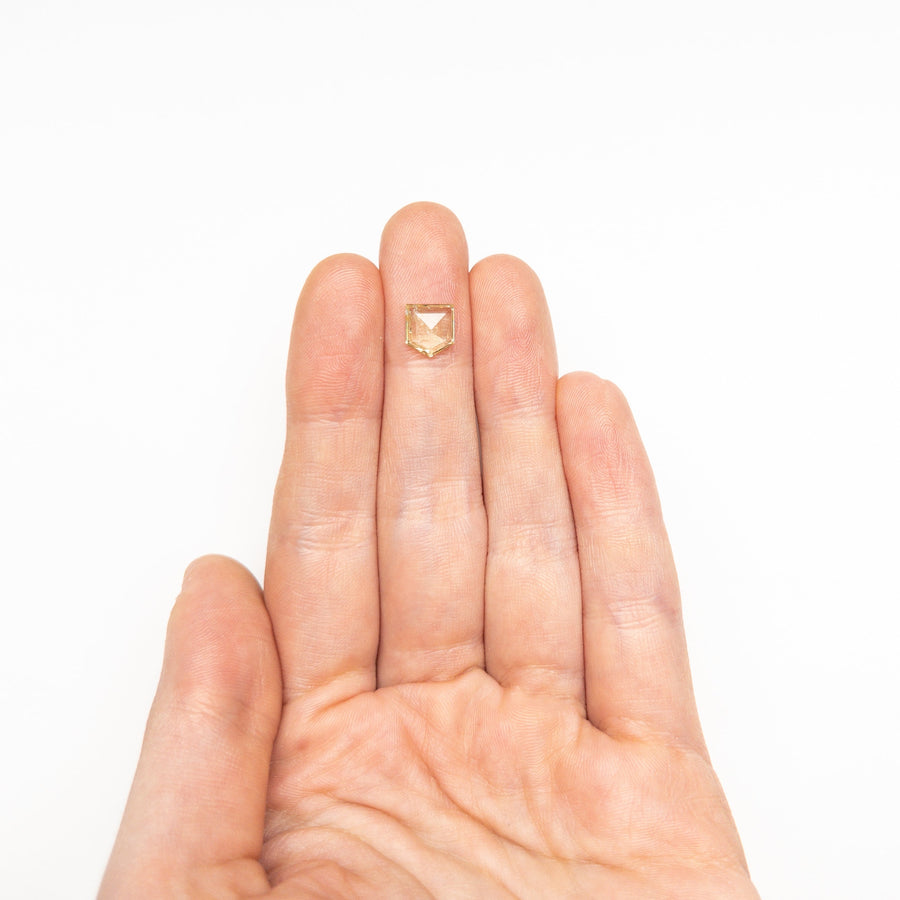 The 1.36ct 7.51x6.69x2.25mm Shield Double Cut Sapphire 22434-75 by East London jeweller Rachel Boston | Discover our collections of unique and timeless engagement rings, wedding rings, and modern fine jewellery. - Rachel Boston Jewellery