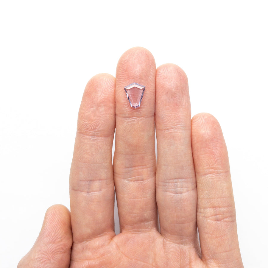 The 1.43ct 10.62x9.00x1.56mm Shield Portrait Cut Sapphire 23794-03 by East London jeweller Rachel Boston | Discover our collections of unique and timeless engagement rings, wedding rings, and modern fine jewellery. - Rachel Boston Jewellery