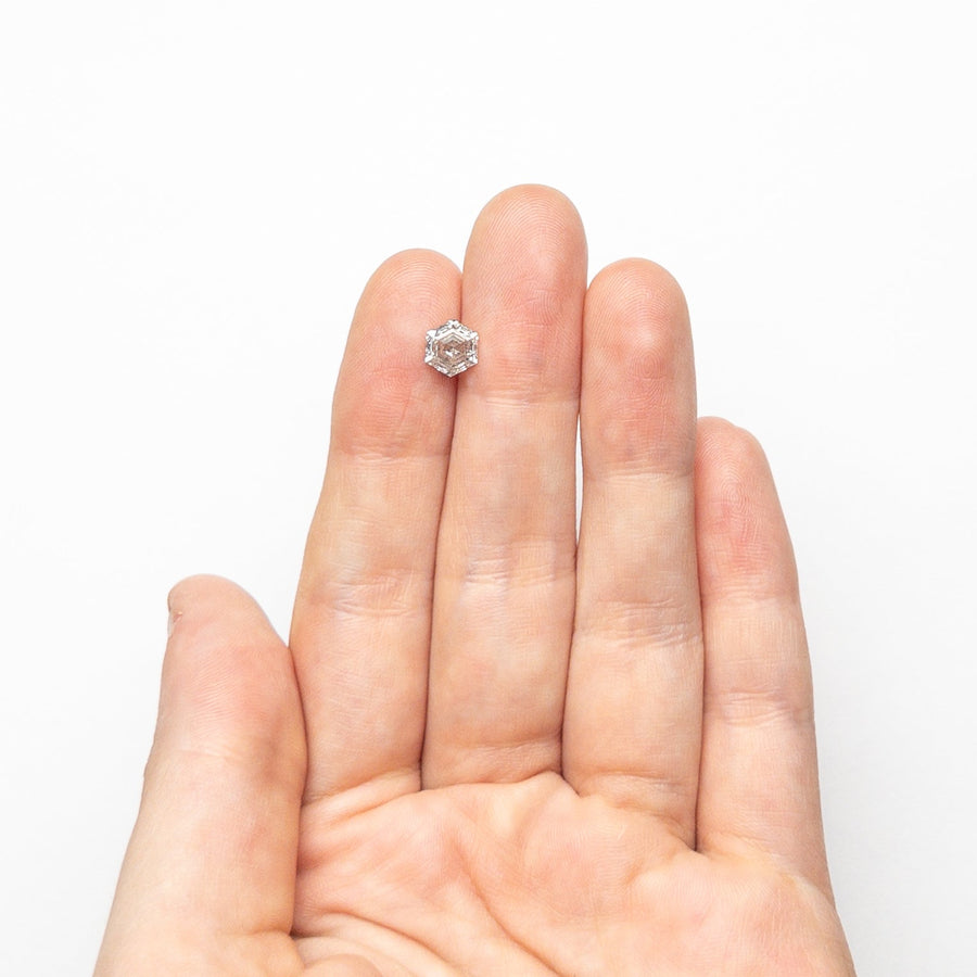 The 1.17ct 6.57x5.63x4.06mm Hexagon Step Cut 🇨🇦 24062-01 by East London jeweller Rachel Boston | Discover our collections of unique and timeless engagement rings, wedding rings, and modern fine jewellery. - Rachel Boston Jewellery