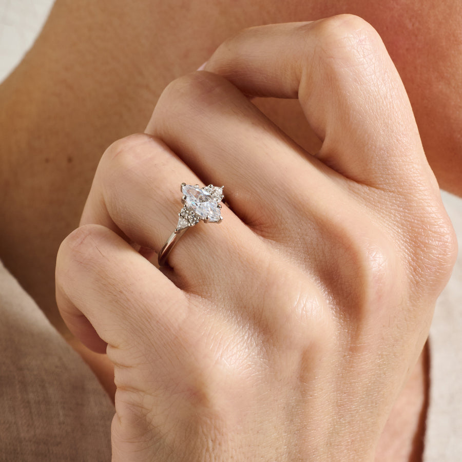The Lois Ring by East London jeweller Rachel Boston | Discover our collections of unique and timeless engagement rings, wedding rings, and modern fine jewellery. - Rachel Boston Jewellery