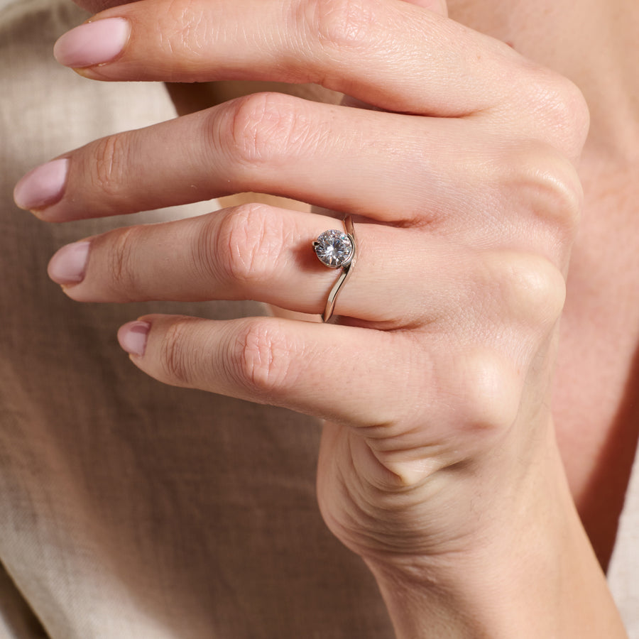 The Ophelia Ring by East London jeweller Rachel Boston | Discover our collections of unique and timeless engagement rings, wedding rings, and modern fine jewellery. - Rachel Boston Jewellery