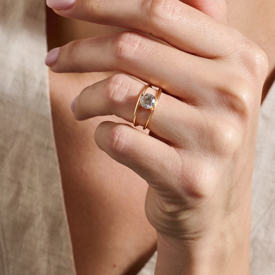 The Vivian Ring by East London jeweller Rachel Boston | Discover our collections of unique and timeless engagement rings, wedding rings, and modern fine jewellery. - Rachel Boston Jewellery