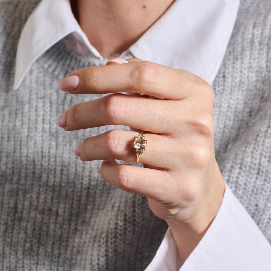 The X - Amacuro Ring by East London jeweller Rachel Boston | Discover our collections of unique and timeless engagement rings, wedding rings, and modern fine jewellery. - Rachel Boston Jewellery