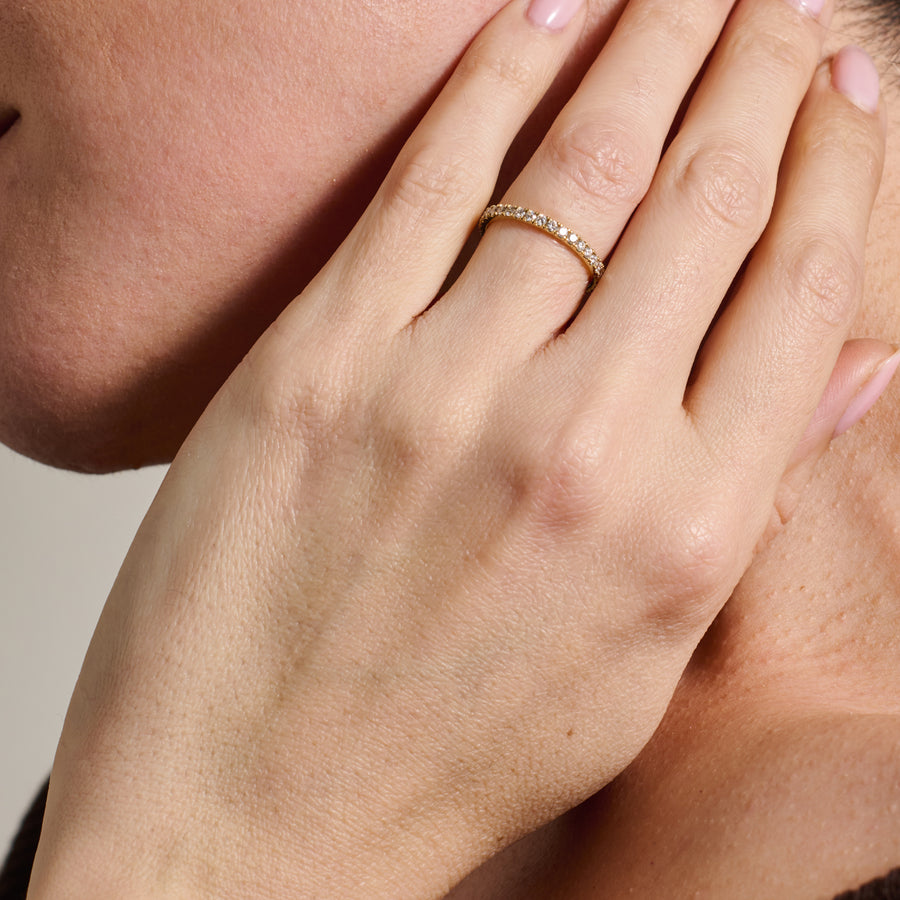 The Diamond Circulum Band - 2mm by East London jeweller Rachel Boston | Discover our collections of unique and timeless engagement rings, wedding rings, and modern fine jewellery. - Rachel Boston Jewellery