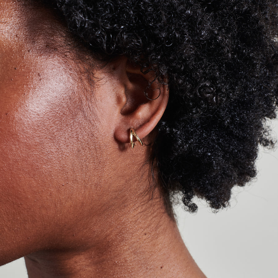 The Split Claw Earrings by East London jeweller Rachel Boston | Discover our collections of unique and timeless engagement rings, wedding rings, and modern fine jewellery. - Rachel Boston Jewellery