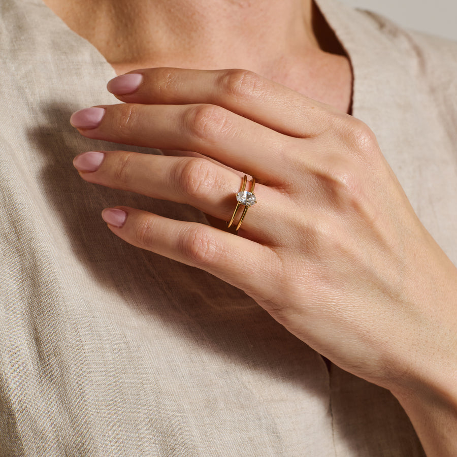 The Adelia Ring by East London jeweller Rachel Boston | Discover our collections of unique and timeless engagement rings, wedding rings, and modern fine jewellery. - Rachel Boston Jewellery