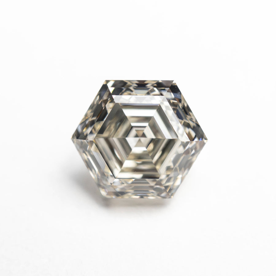 The 2.07ct 8.18x7.02x4.88mm VVS2 O-P Hexagon Step Cut 🇨🇦 24993-01 by East London jeweller Rachel Boston | Discover our collections of unique and timeless engagement rings, wedding rings, and modern fine jewellery. - Rachel Boston Jewellery