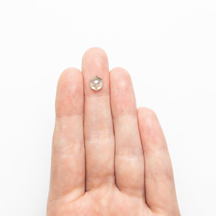 The 1.66ct 7.65x6.06x4.36mm Hexagon Step Cut 25455-04 by East London jeweller Rachel Boston | Discover our collections of unique and timeless engagement rings, wedding rings, and modern fine jewellery. - Rachel Boston Jewellery