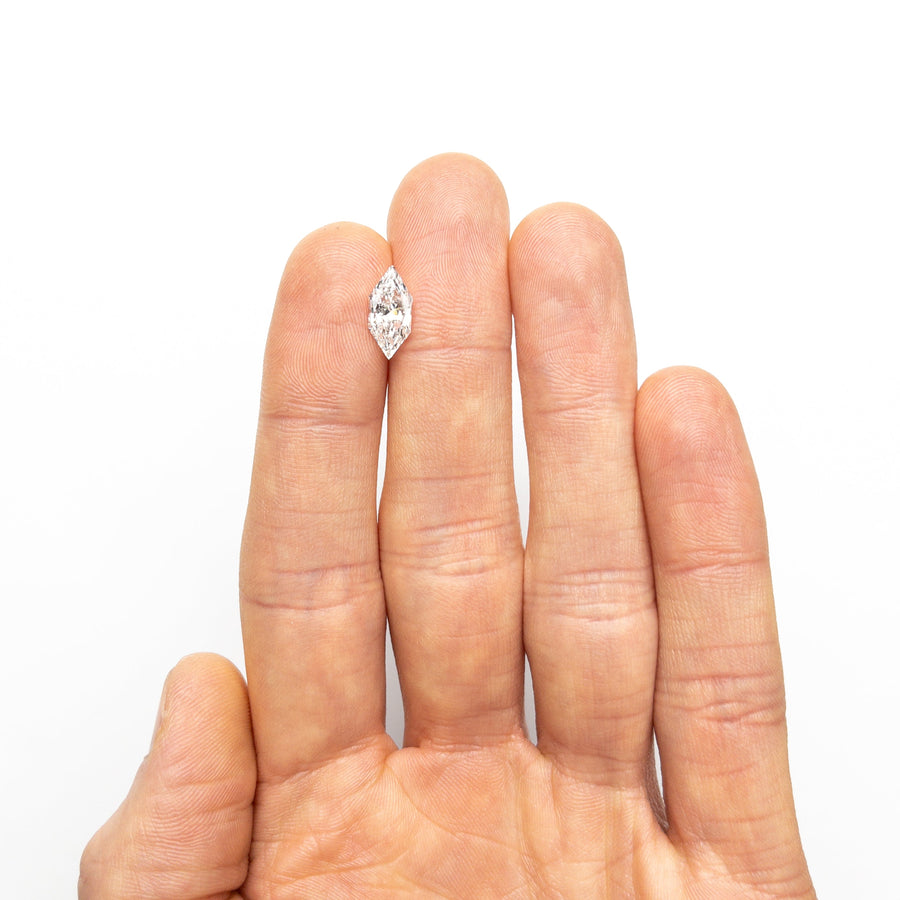 1.58ct 12.14x5.73x3.76mm IGI I1 D Hexagon Brilliant 25747-01 - Rachel Boston Jewellery
