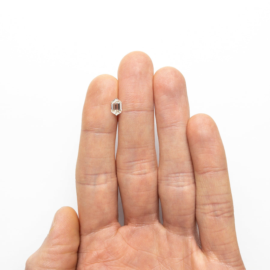 The 1.00ct 7.97x4.86x3.09mm GIA Internally Flawless K Hexagon Step Cut 25803-06 by East London jeweller Rachel Boston | Discover our collections of unique and timeless engagement rings, wedding rings, and modern fine jewellery. - Rachel Boston Jewellery