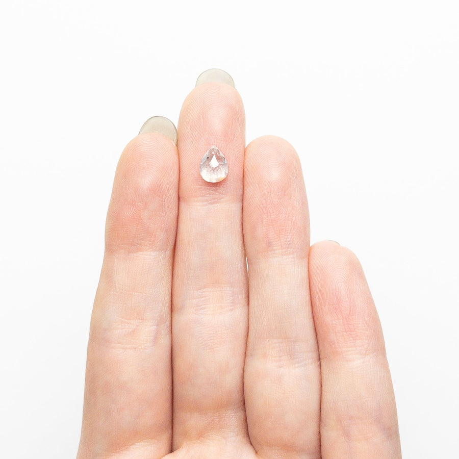 The 1.14ct 7.25x5.64x3.59mm Pear Double Cut 25807-35 by East London jeweller Rachel Boston | Discover our collections of unique and timeless engagement rings, wedding rings, and modern fine jewellery. - Rachel Boston Jewellery
