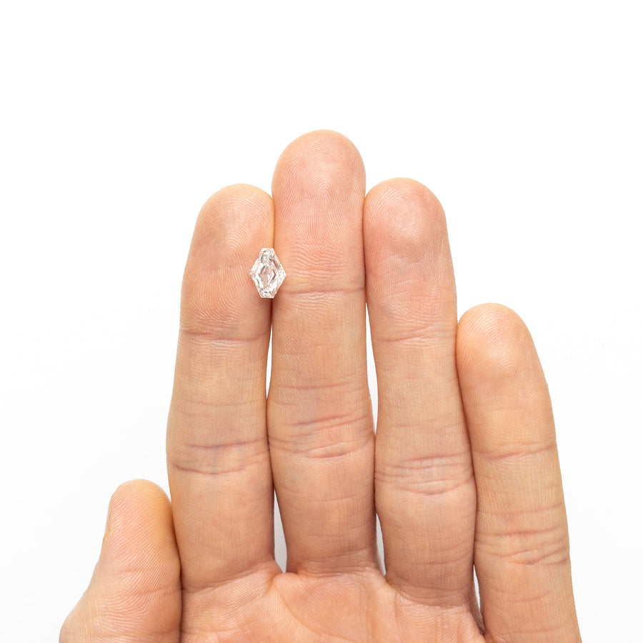 The 1.59ct 8.58x6.30x4.10mm GIA VS2 E Hexagon Step Cut 25908-01 by East London jeweller Rachel Boston | Discover our collections of unique and timeless engagement rings, wedding rings, and modern fine jewellery. - Rachel Boston Jewellery