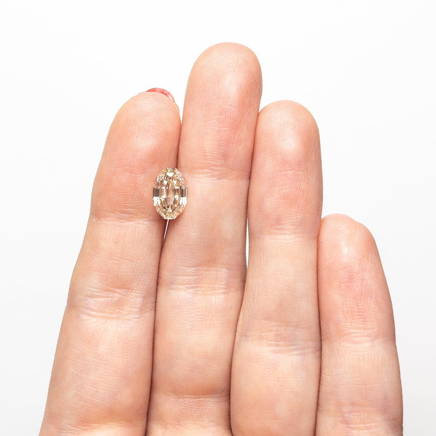 The 2.01ct 9.07x6.08x4.23mm VS1 C3 Geo Oval Step Cut 🇨🇦 26811-01 by East London jeweller Rachel Boston | Discover our collections of unique and timeless engagement rings, wedding rings, and modern fine jewellery. - Rachel Boston Jewellery
