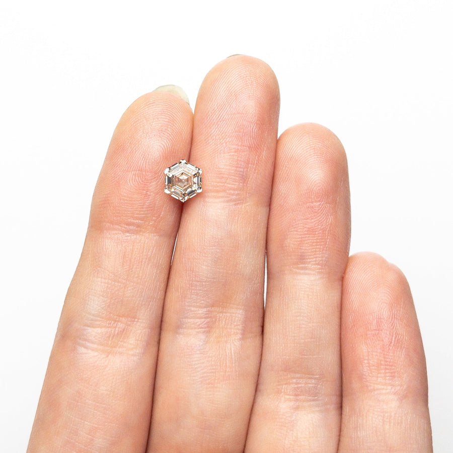 The 1.11ct 6.61x5.76x3.90mm SI2 O-P Hexagon Step Cut 🇨🇦 26849-01 by East London jeweller Rachel Boston | Discover our collections of unique and timeless engagement rings, wedding rings, and modern fine jewellery. - Rachel Boston Jewellery