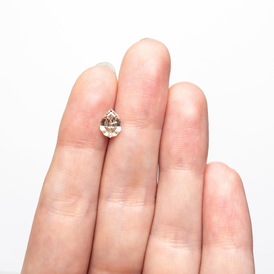 The 1.22ct 7.86x5.69x3.95mm VS2 C3 Geo Pear Step Cut 🇨🇦 26854-01 by East London jeweller Rachel Boston | Discover our collections of unique and timeless engagement rings, wedding rings, and modern fine jewellery. - Rachel Boston Jewellery