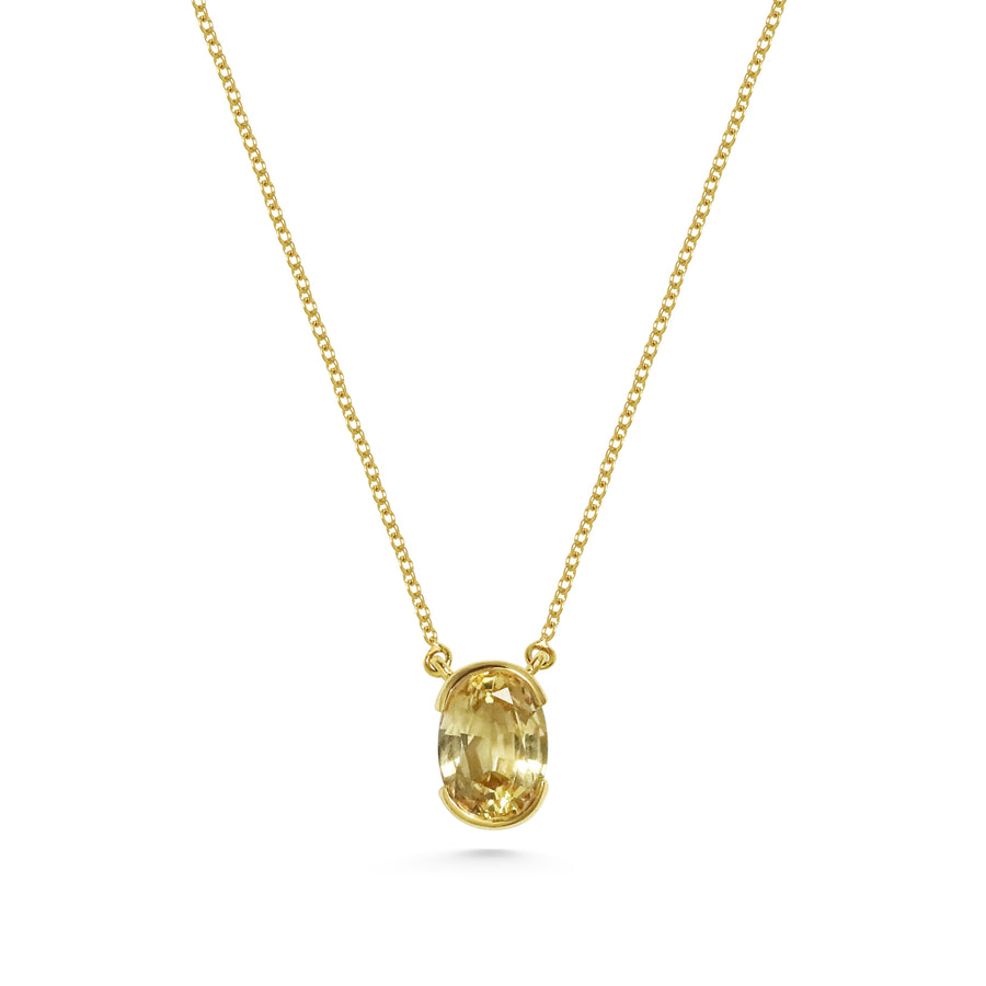The X - Arbus Necklace- 1.51ct Yellow by East London jeweller Rachel Boston | Discover our collections of unique and timeless engagement rings, wedding rings, and modern fine jewellery. - Rachel Boston Jewellery