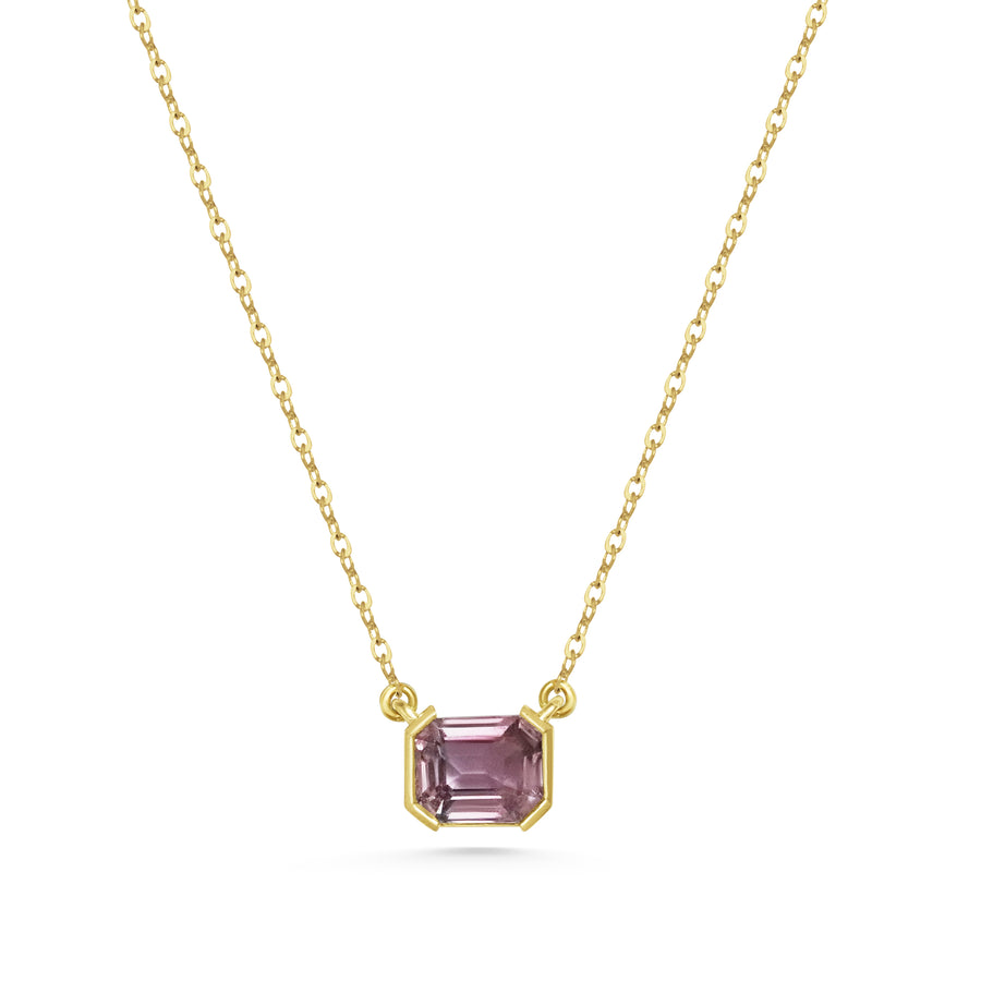 The X - Carrington Necklace- 1.21ct Pink by East London jeweller Rachel Boston | Discover our collections of unique and timeless engagement rings, wedding rings, and modern fine jewellery. - Rachel Boston Jewellery