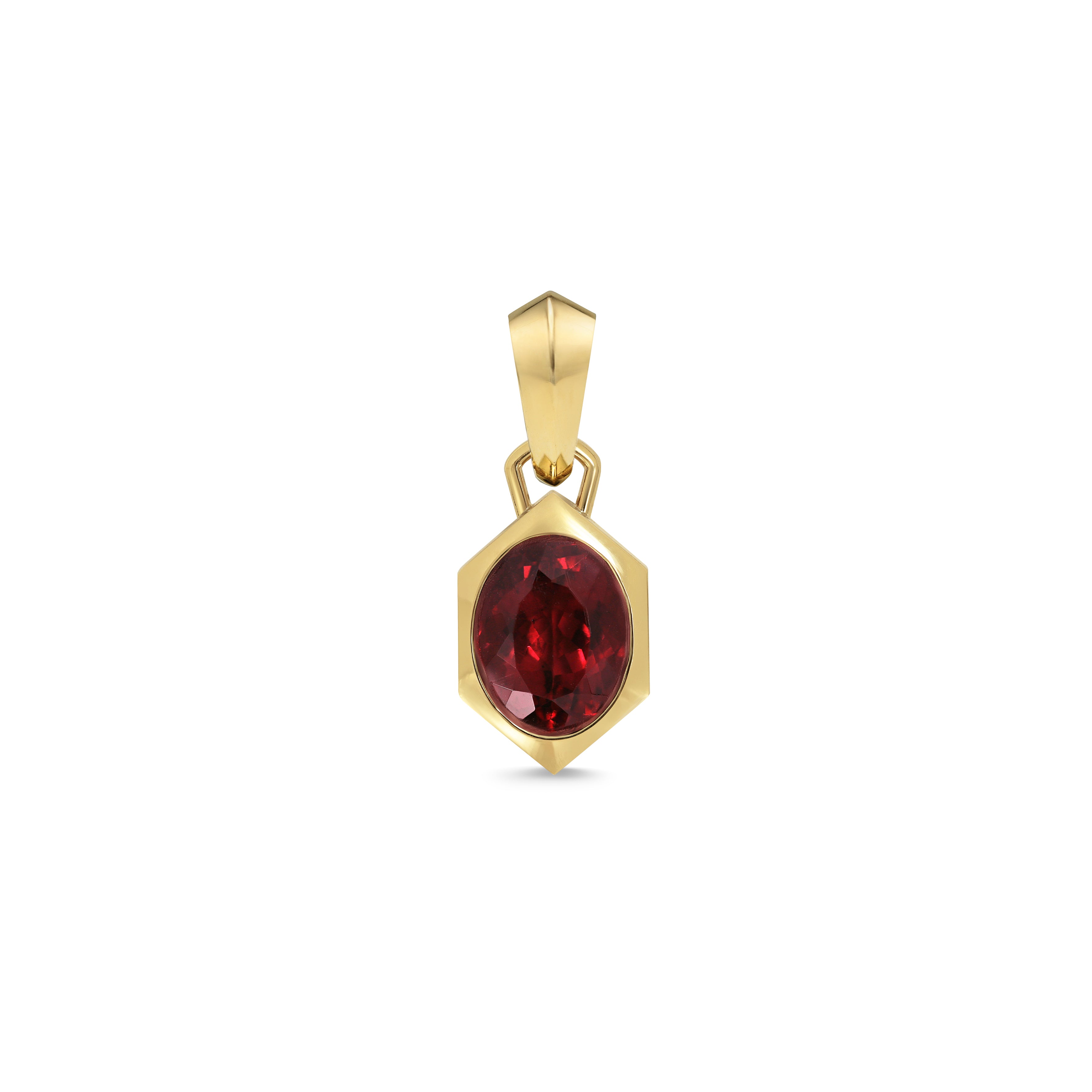 The Chunky Charm Pendant - Tourmaline 3.02ct by East London jeweller Rachel Boston | Discover our collections of unique and timeless engagement rings, wedding rings, and modern fine jewellery.