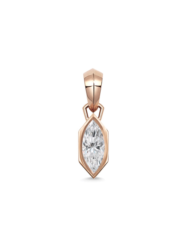 The Chunky Charm Pendant - Marquise Cut by East London jeweller Rachel Boston | Discover our collections of unique and timeless engagement rings, wedding rings, and modern fine jewellery.