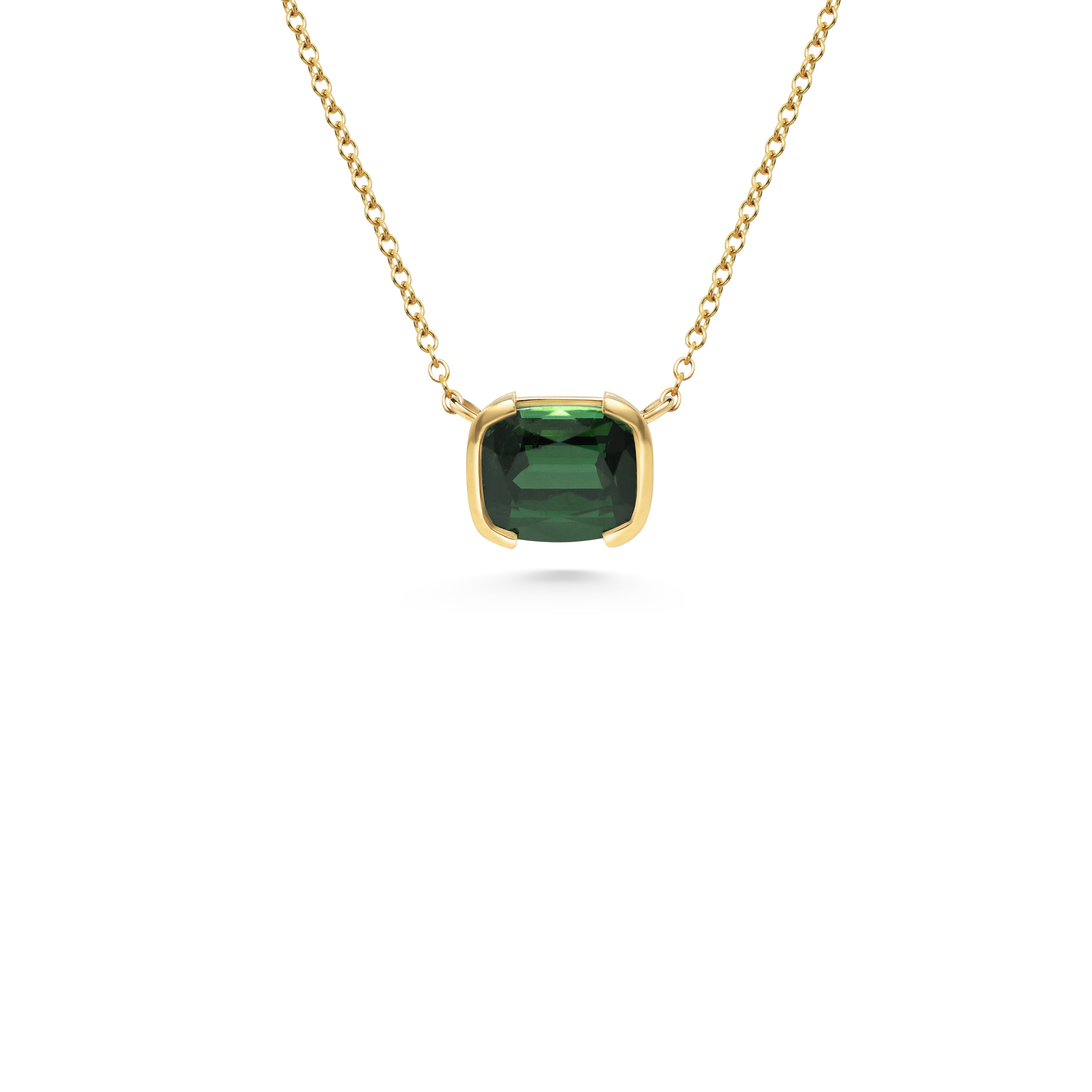 The Amaranth Necklace - 3.16ct Tourmaline by East London jeweller Rachel Boston | Discover our collections of unique and timeless engagement rings, wedding rings, and modern fine jewellery.