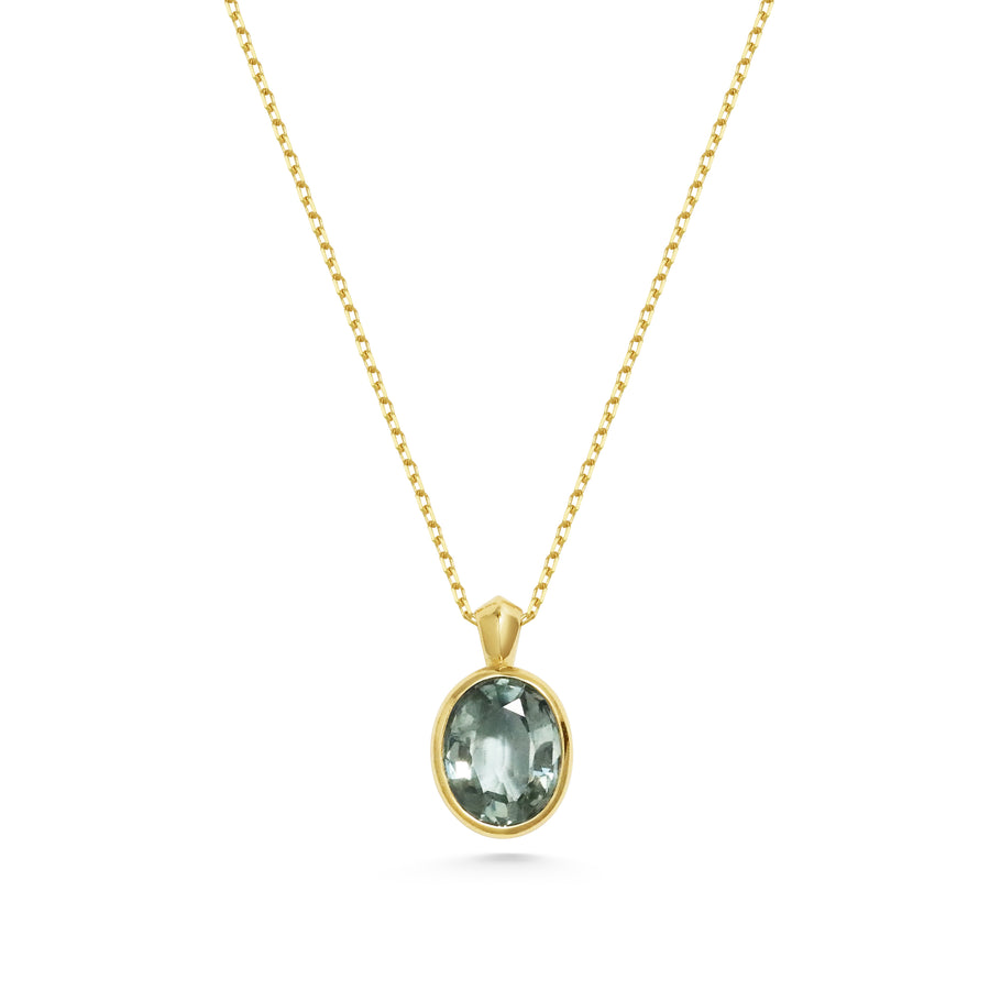 The X - Emin Necklace- 1.52ct Blue by East London jeweller Rachel Boston | Discover our collections of unique and timeless engagement rings, wedding rings, and modern fine jewellery. - Rachel Boston Jewellery