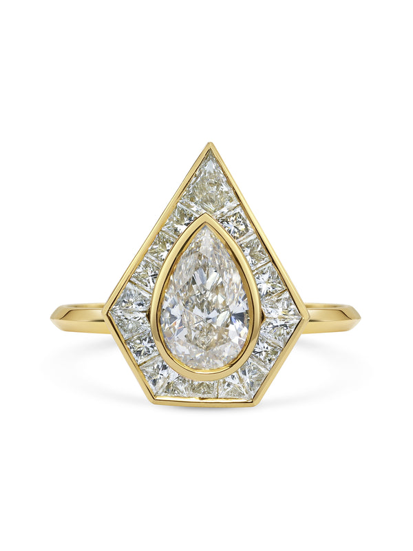 The X- Protego Ring by East London jeweller Rachel Boston | Discover our collections of unique and timeless engagement rings, wedding rings, and modern fine jewellery.