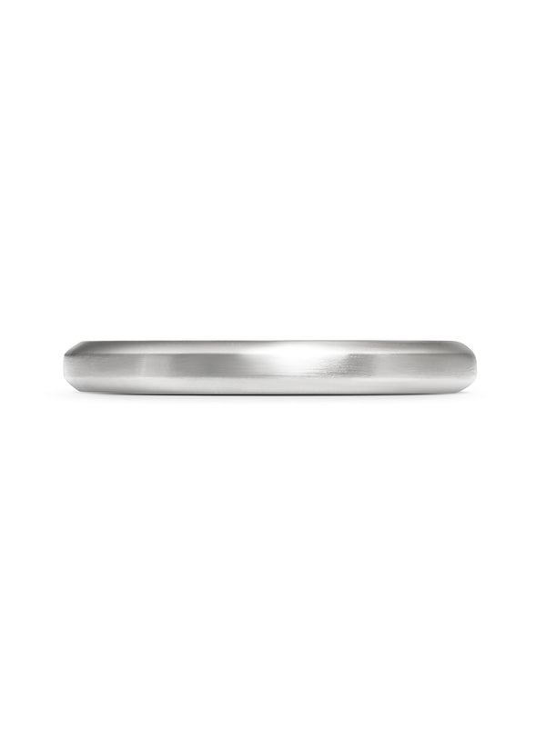 The Chamfered Edge Wedding Band - Matte - 2.5mm by East London jeweller Rachel Boston | Discover our collections of unique and timeless engagement rings, wedding rings, and modern fine jewellery.