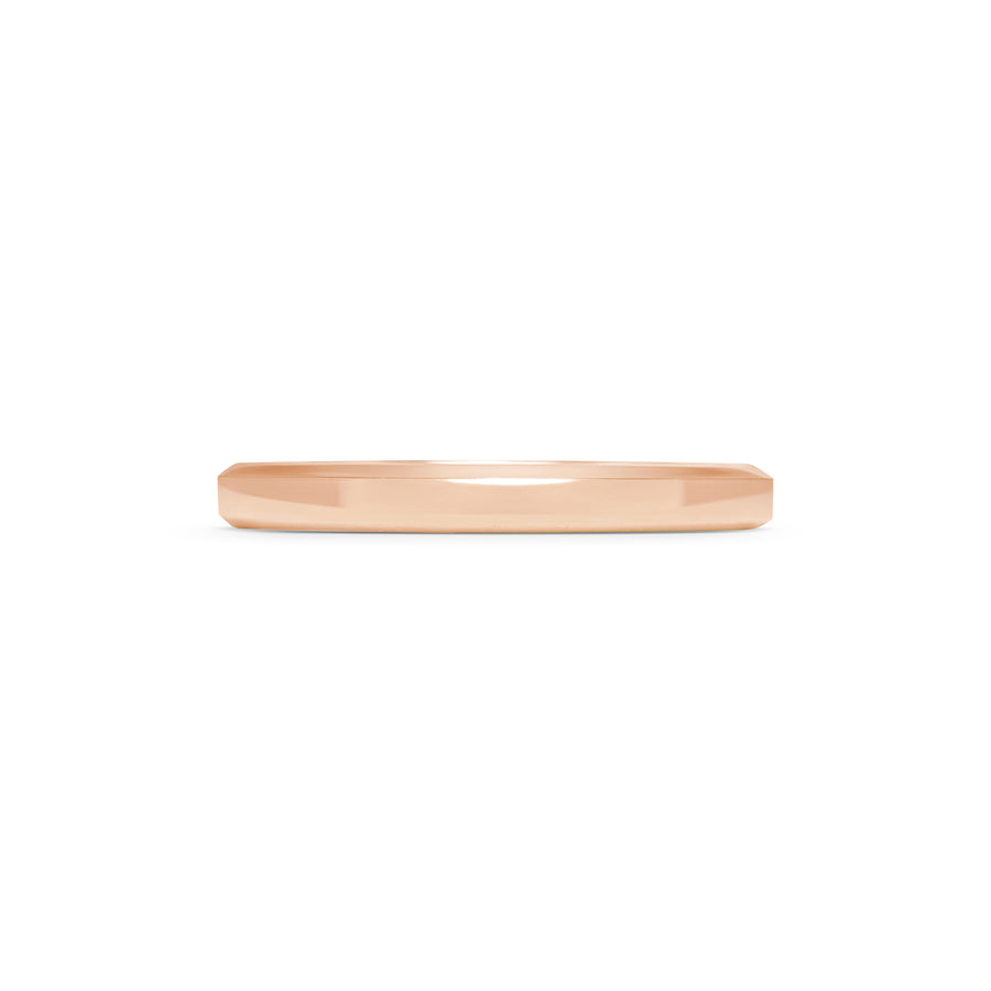 The Chamfered Edge Wedding Band - Polished - 2.5mm by East London jeweller Rachel Boston | Discover our collections of unique and timeless engagement rings, wedding rings, and modern fine jewellery. - Rachel Boston Jewellery