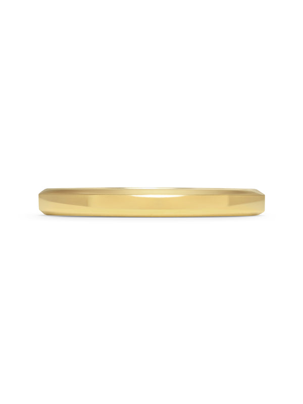 The Chamfered Edge Wedding Band - Polished - 2.5mm by East London jeweller Rachel Boston | Discover our collections of unique and timeless engagement rings, wedding rings, and modern fine jewellery.