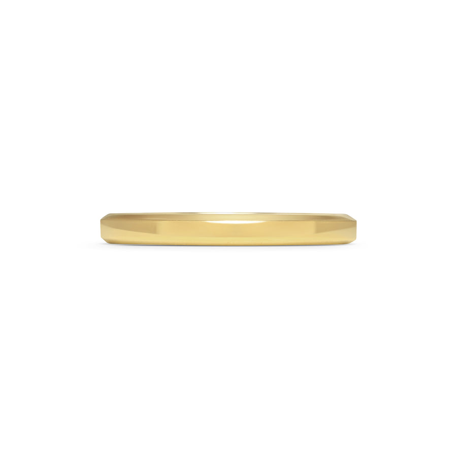 The Chamfered Edge Wedding Band - Polished - 2.5mm by East London jeweller Rachel Boston | Discover our collections of unique and timeless engagement rings, wedding rings, and modern fine jewellery. - Rachel Boston Jewellery