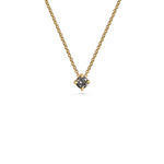 3mm Grey Diamond Slider Necklace