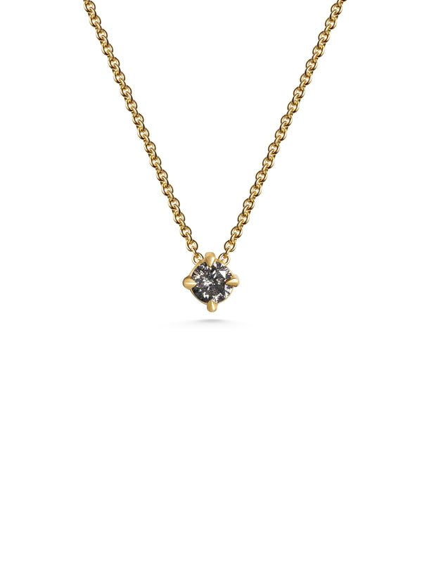 3mm Grey Diamond Slider Necklace - Rachel Boston Jewellery