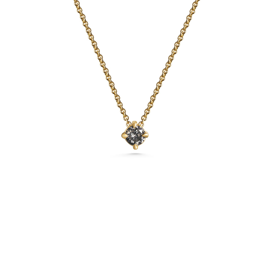The 3mm Grey Diamond Slider Necklace by East London jeweller Rachel Boston | Discover our collections of unique and timeless engagement rings, wedding rings, and modern fine jewellery. - Rachel Boston Jewellery