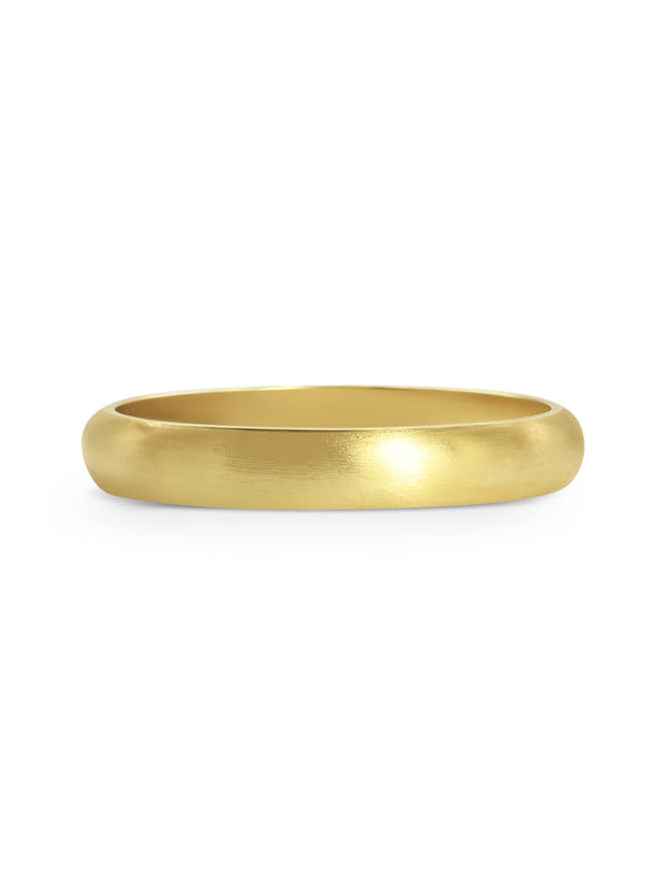 The Matte Finish D Shape Wedding Band - 3mm by East London jeweller Rachel Boston | Discover our collections of unique and timeless engagement rings, wedding rings, and modern fine jewellery.