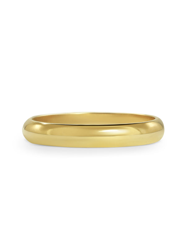 The Polished D Shape Wedding Band - 3mm by East London jeweller Rachel Boston | Discover our collections of unique and timeless engagement rings, wedding rings, and modern fine jewellery.