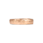 Matte Hammered D Shape Wedding Band - 4.5mm