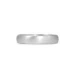 Matte Finish D Shape Wedding Band - 4mm