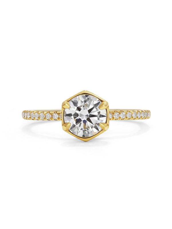 The Aquila with Diamonds Ring by East London jeweller Rachel Boston | Discover our collections of unique and timeless engagement rings, wedding rings, and modern fine jewellery.
