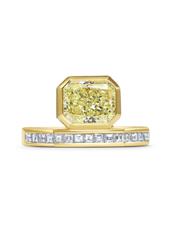 The X - Aurora Ring by East London jeweller Rachel Boston | Discover our collections of unique and timeless engagement rings, wedding rings, and modern fine jewellery.