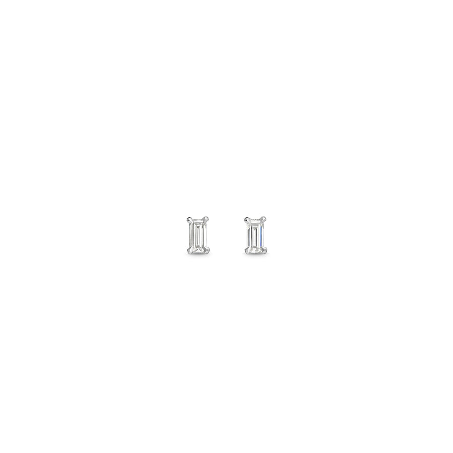 The Baguette Stud Earrings by East London jeweller Rachel Boston | Discover our collections of unique and timeless engagement rings, wedding rings, and modern fine jewellery. - Rachel Boston Jewellery