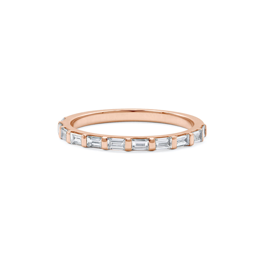 The Bar Baguette Diamond Wedding Band by East London jeweller Rachel Boston | Discover our collections of unique and timeless engagement rings, wedding rings, and modern fine jewellery. - Rachel Boston Jewellery