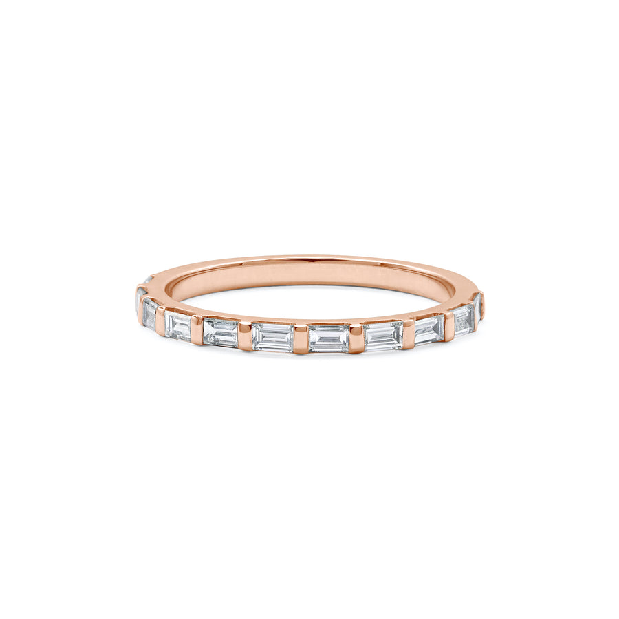 The Bar Baguette Diamond Wedding Band by East London jeweller Rachel Boston | Discover our collections of unique and timeless engagement rings, wedding rings, and modern fine jewellery. - Rachel Boston Jewellery